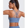 thumbnail image 5 of CRZ YOGA Butterluxe Strappy Longline Sports Bras for Women Double Spaghetti Strap Workout Yoga Crop Top, 5 of 6
