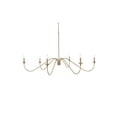 thumbnail image 3 of Living District Rohan 60" 6-Light Transitional Metal Chandelier in Satin Gold, 3 of 8