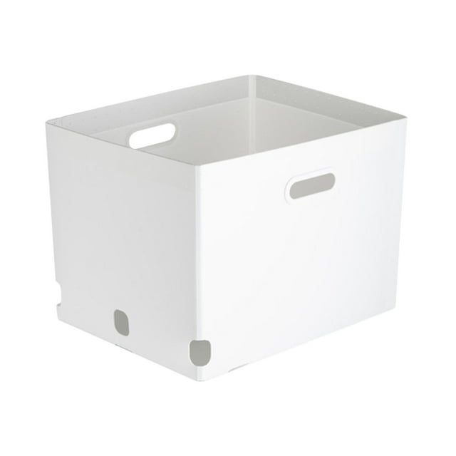 Foldable Portable Storage Box - Collapsible Desktop Organizer for Books, Clothing, Toys - Dorm Room & Student Storage Solution in White or Brown, 3 Size Options
