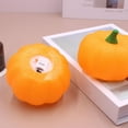 thumbnail image 6 of Harlier 3 PCS LED Pumpkin Lights, Halloween Pumpkins Battery Operated, Pumpkin Tea Lights, Light Up Jack O’ Lanterns for Halloween Decoration (Orange), 6 of 7