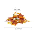 thumbnail image 3 of Faux Maple Leaf Pumpkin Candle Ring Wreath, Artificial Fall Table Centerpiece with Berries for Thanksgiving , Rustic Home Decor for Pillar Candles, Mantel, and Dining Table, 3 of 6