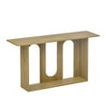 thumbnail image 3 of Euroco Curved Console Table with Open Storage Shelf, 54" Wood Sofa Table Narrow Entryway Table for Hallway,Living Room, Foyer,Natural, 3 of 6