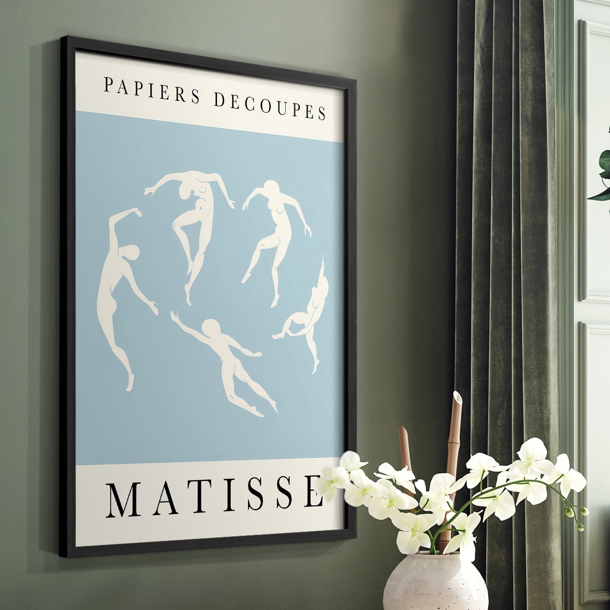 Matisse CXCII Framed Print in Black Solid Wood 22 x 28 Framed Print