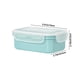 thumbnail image 3 of Fiambrera para Mujer, Contenedor de Plástico para Conservar Alimentos Frescos En El Refrigerador, Pequeña, Rectangular, Sellada, Apta para Microondas, 14 X 9,5 X 5,5 Cm, Azul y Verde, 3 of 7