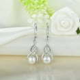 thumbnail image 4 of JO WISDOM Women Pearl Earrings 925 Sterling Silver Celtic Knot Infinity Dangle & Drop Earrings With 8mm Freshwater Pearl Jewelry, 4 of 4