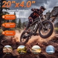thumbnail image 6 of Electric Bike for Adults Rated Power 750W, 48V 15.6Ah Removable Battery, 30-70 Miles Range, 20" Fat Tire，rear rack， UL2849, 6 of 9
