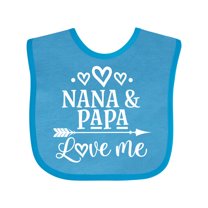 Inktastic Nana Papa Love Me Grandkids Boys or Girls Baby Bib