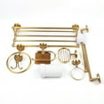 7 Antique Bathroom Accessory Bathroom Hardware Set Brass Carved Towel Bar Shelf 7PCS Antique