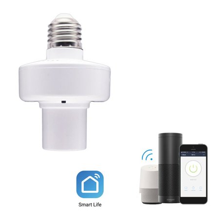 Hemu Fashion E27 Wifi Smart Light Socket Smart Lamp Head App Voice Control Intelligent Lamp Head Light Bulb Socket For Echo For Google White Walmart Canada