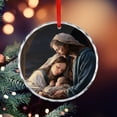 thumbnail image 5 of Holy Family Christmas Crystal Glass Christmas Ornament Holiday Present Ideas Navitity Religious Round Shaped Glass Ornament, 5 of 8