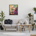 thumbnail image 3 of Stupell Industries Vivid Abstract Roses Botanical & Floral Painting Gray Floater Framed Canvas Art Print Wall Art, 25 x 31, 3 of 10
