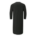 thumbnail image 6 of Mens Nightshirt Sleepwear Casual Long Sleeve V Neck Henley Sleep Shirt Loungewear with Pocket, 6 of 6
