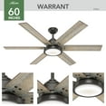 thumbnail image 5 of Hunter - Warrant Indoor Ceiling Fan With Light, Wall Control, 60-inch, Noble Bronze, Casual-style, 6-speed, Energy Star, 59461, for living rooms, bedrooms, home offices, kitchens, 5 of 17