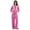 Pink, variant on Bimba Solid Nightwear For Women 2pcs Sleepwear Set Lace Top & Pajama
