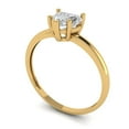 thumbnail image 2 of 1.25 ct Heart Cut White Sapphire Solitaire Engagement Ring for Women in 18K Yellow Gold, 2 of 5