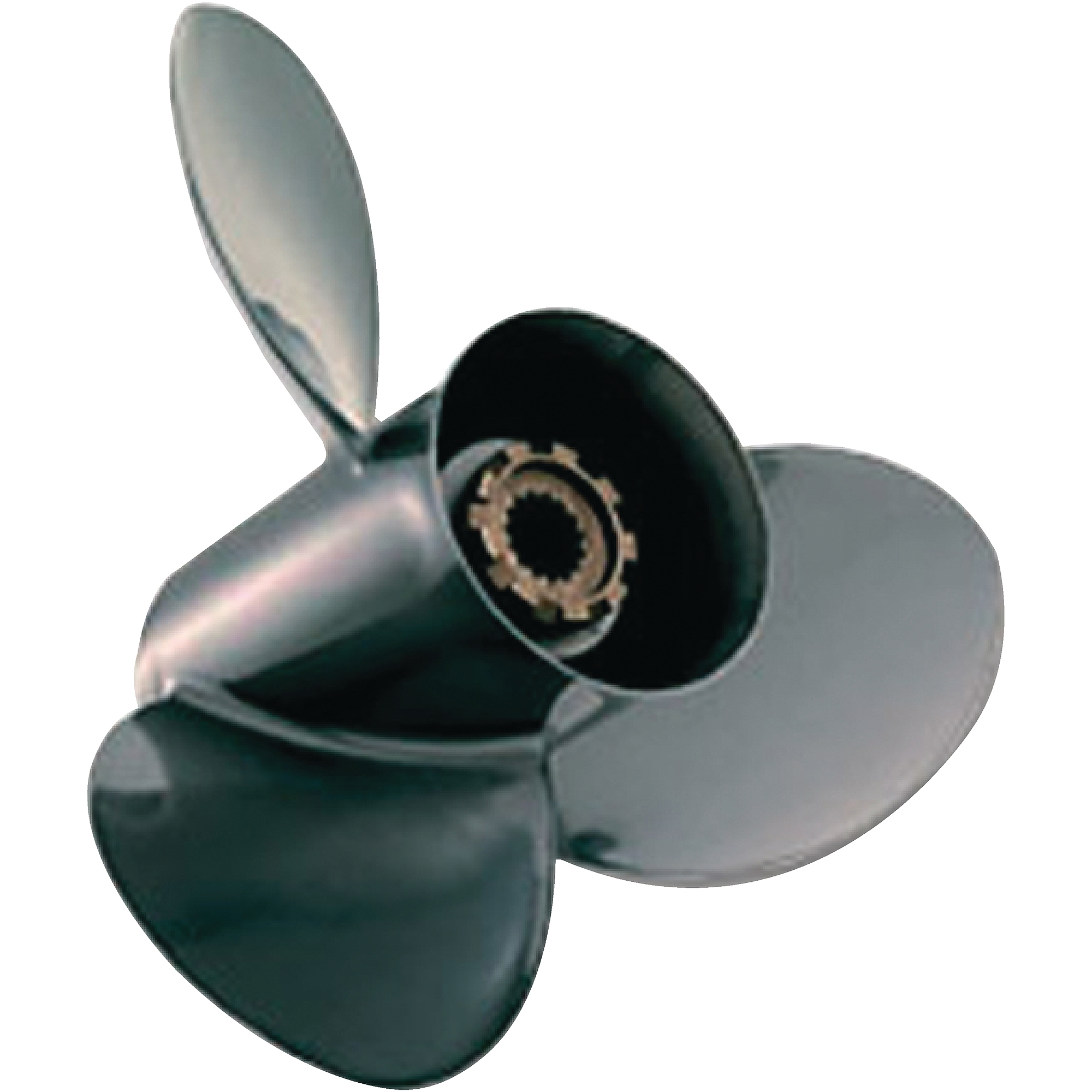 Quicksilver Black Diamond Aluminum Propeller 3Blade RH with Rubber Hub