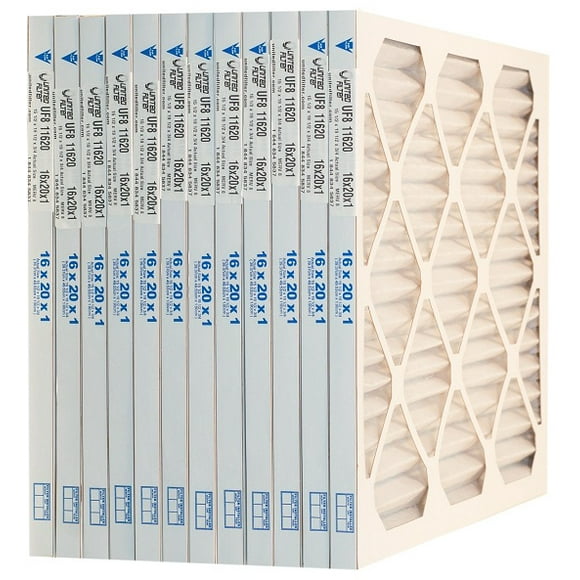 United Filter 16x20x1 MERV 8 Pleated HVAC AC Furnace Air Filters (12 Pack)