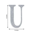 thumbnail image 3 of Efavormart 8" Letter U Silver Self-Adhesive Rhinestone Number Stickers for DIY Crafts, Handicraft Art, Graduation Cap Decorations Birthday Party, Wedding Alpha-Numeric stickers, 3 of 6