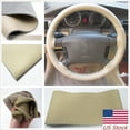 thumbnail image 4 of BSBSDJB Beige Leather Car Steering Wheel Cover for Mercedes-Benz W210 E240 E63 E320, 4 of 6