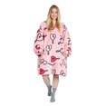 thumbnail image 6 of Catalonia Love Art Print Hoodie Blanket Oversized Sweatshirt,Wearable Sherpa Giant Pullover for Adults Men Women Teenagers Gift, Pink, 6 of 7