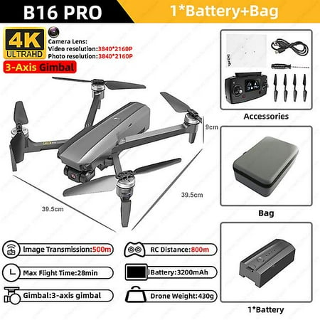mjx b16 pro 3 axis gimbal 4k