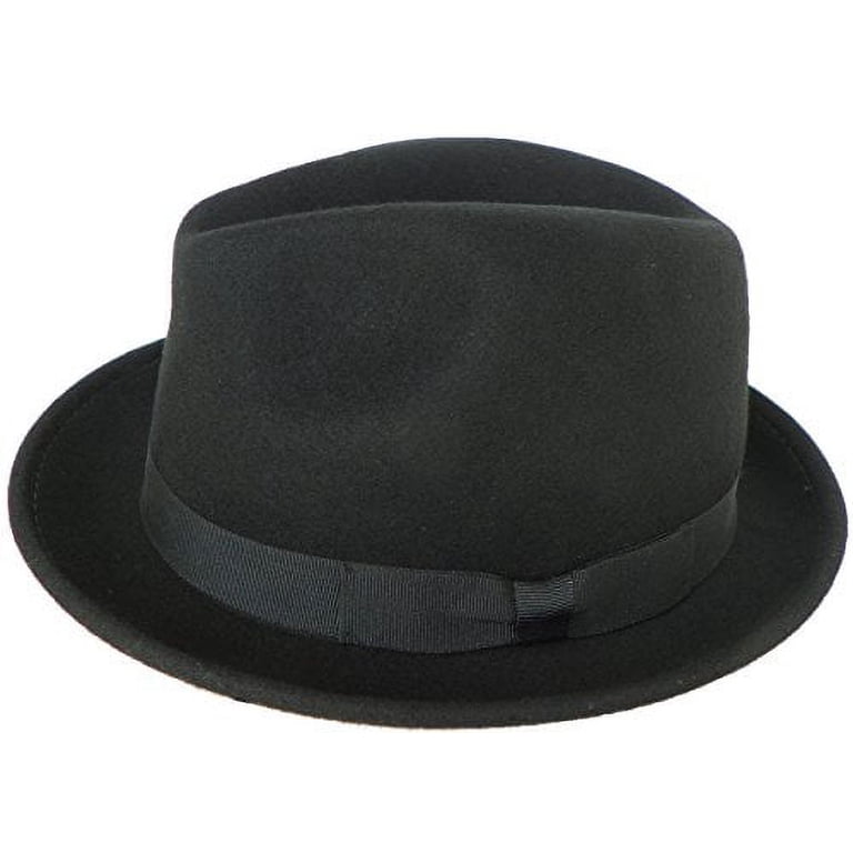 Brooklyn Hat Co Bedford Wool Felt Fedora (Black, Medium  display picture 1