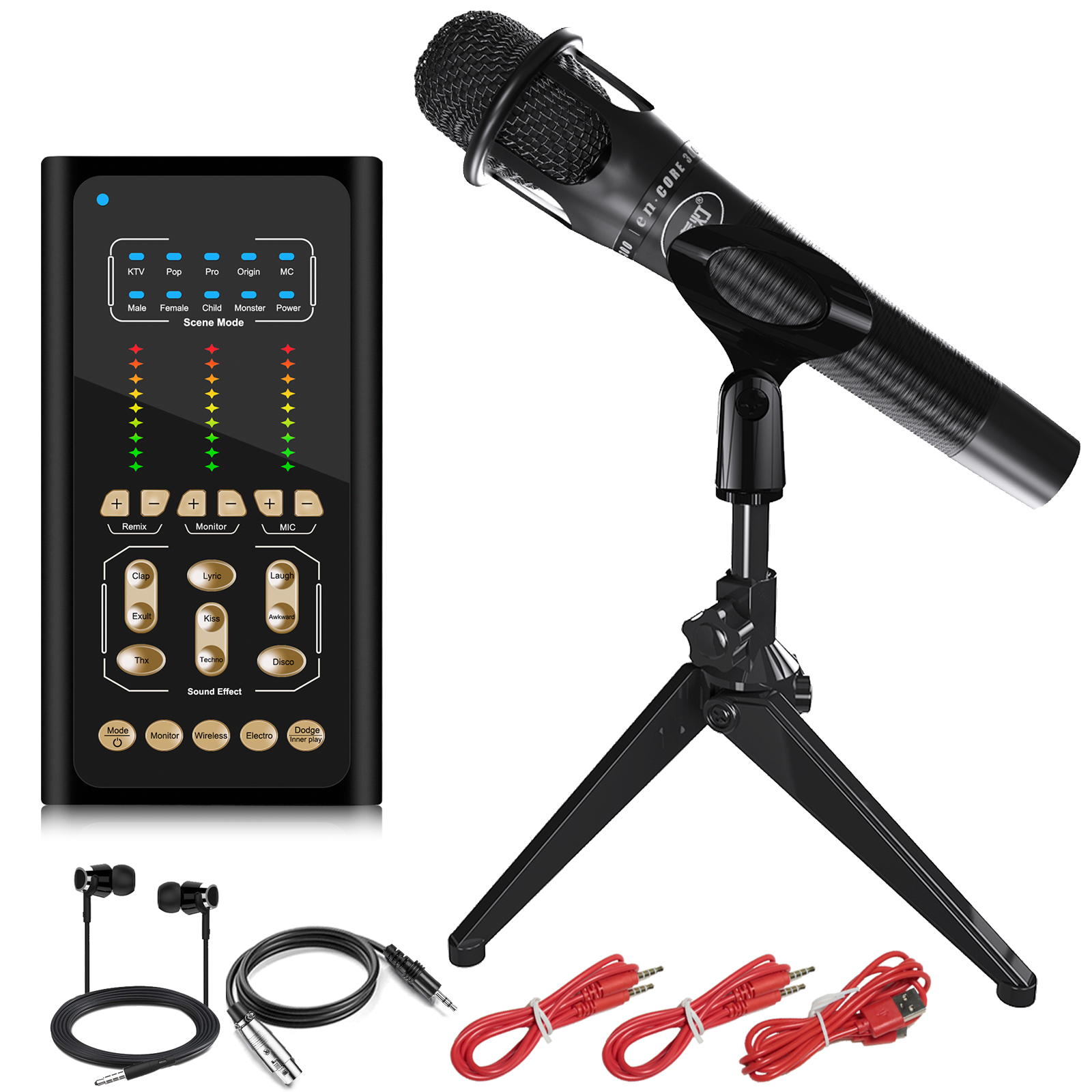 Podcast Equipment Bundle, SINWE Condenser Microphone with Tripod Stand and  Professional Audio Mixer for Studio Recording Vocals, Voice Overs