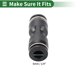 thumbnail image 4 of Conectores de aire de empuje únicos Bargains 6mm / 1/4" Conector rápido de línea de aire de paso recto de plástico 10 piezas tono negro plateado, 4 of 7