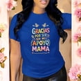 thumbnail image 3 of Playera Blusa De Gracias Por Ser Mi Apoyo Mama Ropa Para Mujer Con Mensaje Color Azul Talla Grande Marca Emil SaEs, 3 of 4