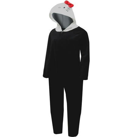 - Hello Kitty Classic Hooded Plush Plus Size One Piece Union Suit