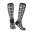thumbnail image 4 of Fotbe Husky print Women's Men's Novelty Crew Socks Cotton Socks Knee High Socks for Walking,Running,Nurses,Pregnancy, 4 of 9