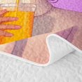 thumbnail image 5 of Castle Fairy Glam Black Girl Quilt Full,Dessert Print Full Bedspread Sets,Purple White, 5 of 7