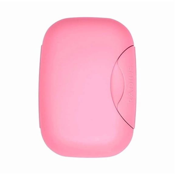 RADIUS Soap Travel Case, BPA-Free Recycled Plastic, Leakproof, Portable for Bathroom, Gym, Home, Camping - Pastel Pink