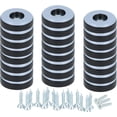 thumbnail image 1 of 24 X Planeur en Téflon avec Vis - 25 mm - Rond - Planeurs pour Chaises et Autres Meubles, 1 of 4
