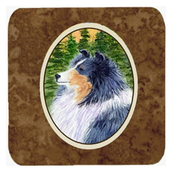 Sheltie Foam Coasters - Set 4
