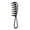 Black, variant on Wide Tooth Detangling Comb Shower Flexible Comb Wide Spacing Teeth Hollow Comb Anti-Static Detangling Comb for Hair