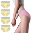 thumbnail image 3 of Fesfesfes Women Underwear Pack 4PC Large Seamless Cotton High Waist Briefs Hip Lifting Underpants Plus Size Panties, 3 of 4