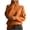 Orange, variant on Sweaters for Women Turtleneck Trendy Casual Long Sleeve High Neck Pullover Solid Color Top Green