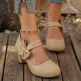 thumbnail image 4 of Willtoo Women's Platform Mary Jane Pumps with Bow, Closed Toe Chunky Heels Dressy Shoes Casual Daily Cute Heels, 4 of 7