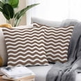 thumbnail image 2 of Abstract Waves Outdoor Pillow Covers Set of 2 Stripes Brown Water Ripple Waterproof Throw Pillow Case Decorative Square Cushion Cover for Patio Couch Garden Balcony, 20"x20", 2 of 9