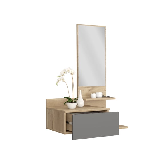 Mesa Flotante Recibidor Viena Café Claro Virtual Muebles