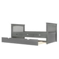 thumbnail image 7 of Harper & Bright Designs Twin Platform Bed with Trundle and Drawers, Solid Wood Daybed with Headboard and Footboard for Bedroom, Gray, 7 of 7