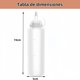 thumbnail image 2 of Botella de Exprimida para Condimentos, 12 Pcs Botellas de Plástico para Condimentos de Exprimible con Embudo, 8.4oz Botellas Exprimibles Rellenables para Ketchup, Salsas, Jarabe, 2 of 4