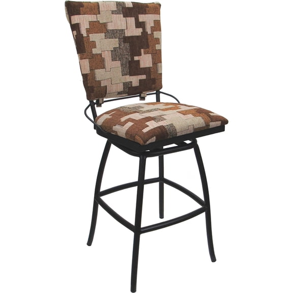 Outdoor Indoor Counter Bar Stool 26" -Jenna PB Armless - Terracotta Fabric -Gray