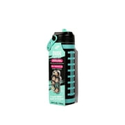 Dude Perfect Water Bottle, Silicone Handle, Double Wall Insulation and Leak-Proof Lid, 24 oz Capacity, Black