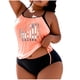 thumbnail image 1 of Traje de baño de moda para mujer, de talla grande, con estampado, con cojín en el pecho y sin soporte de acero, holgado, con cordón ajustable, dividido., 1 of 3