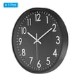 thumbnail image 3 of Unique Bargains 12 Inch Wall Clock, 3D Number Quartz Battery Operated Silent Non-Ticking Round Wall Clocks, Black, 3 of 6