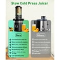 thumbnail image 6 of GlowWise Cold Press Juicer Machine - 4.35 Extra Wide Feed Chute, Quiet Masticating Juicer for Fruits & Vegetables, Easy to Clean & Assemble, Ideal for Home Kitchens, Healthy Families & Fitness Lovers, 6 of 7