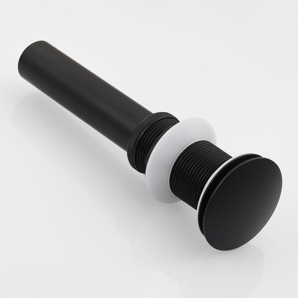 Kepooman Stainless Steel Bathroom Sink Stopper Anti Clogging Bathtub Drain Stopper with Removable Strainer Basket & without Overflow, Black Kepooman Stainless Steel Bathroom Sink Stopper Anti Clogging Bathtub Drain Stopper with Removable Strainer Basket & without Overflow, Black