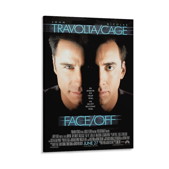 Face Off Movie Poster (2) Canvas Poster Wall Art Picture Prints Hanging Photo Decor Home Posters